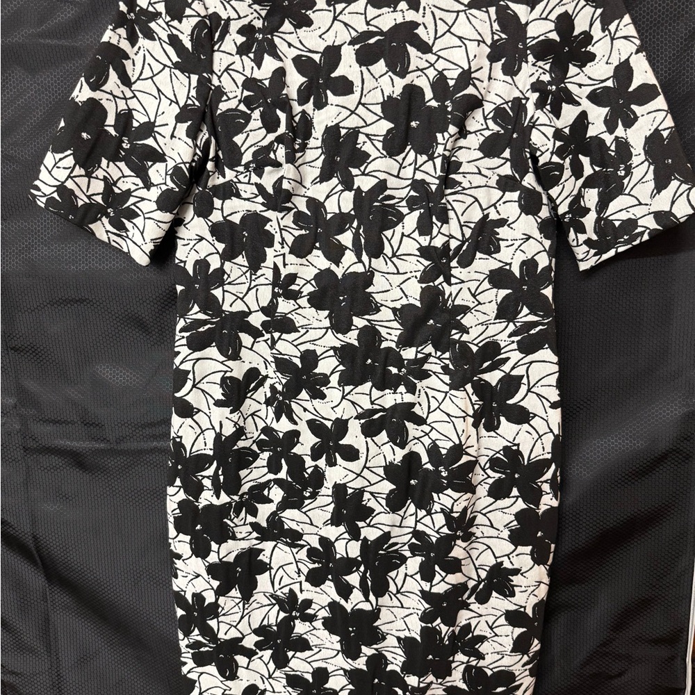 Calvin Klein Black and White Floral Mini Dress